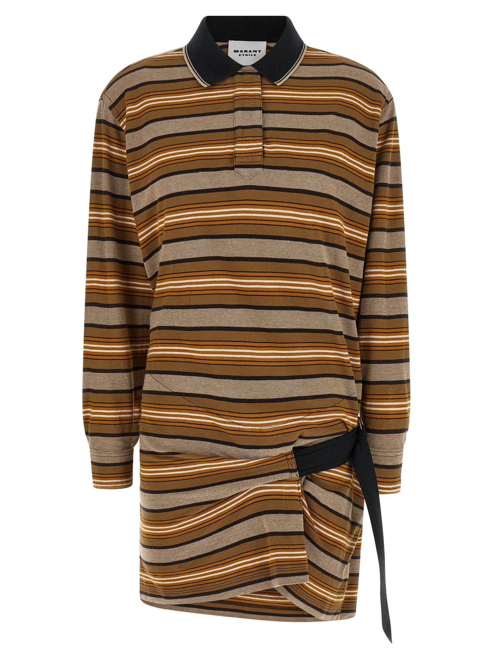 Marant Etoile Isea Dress — Striped Cotton Polo Dress