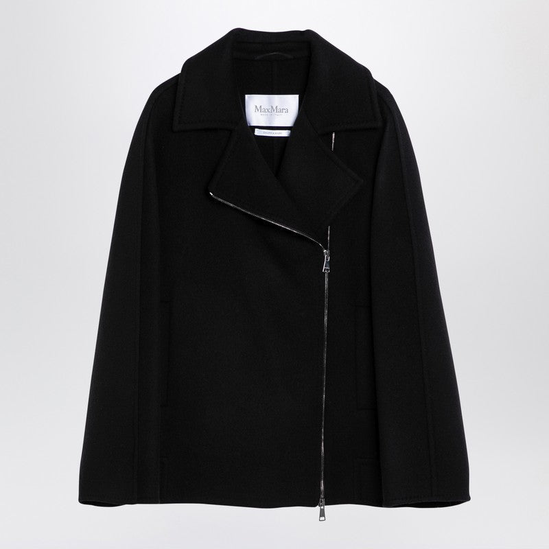 Max Mara Black virgin wool caban