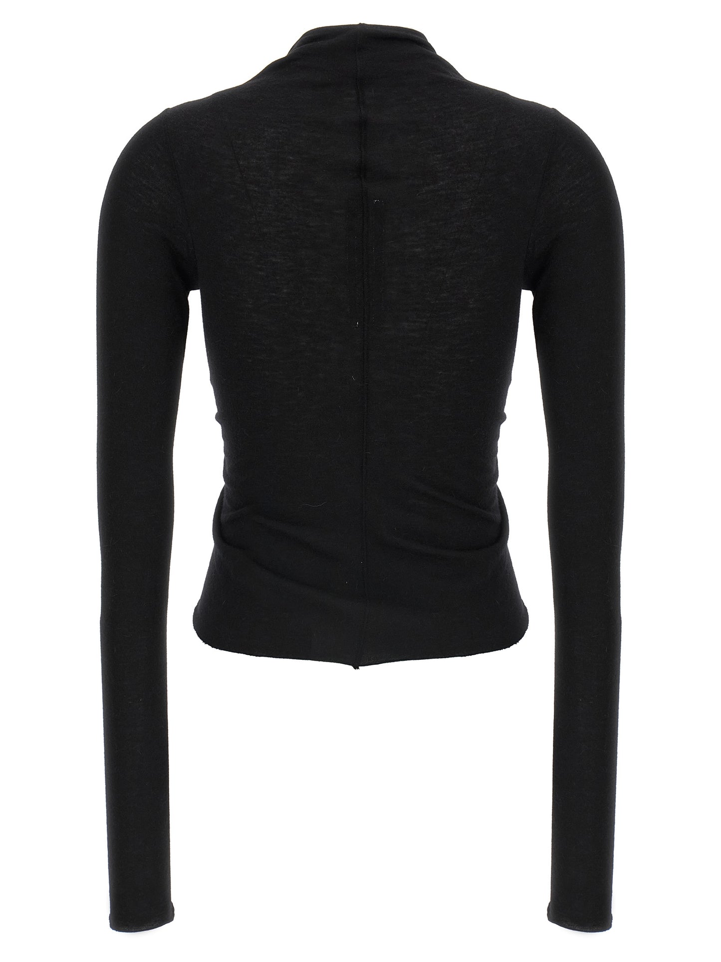 Rick Owens Allanah Ls T Sweater — Black Knitwear