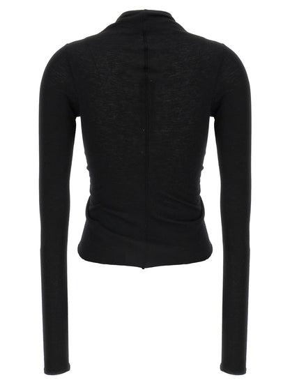 Rick Owens Allanah Ls T Sweater — Black Knitwear