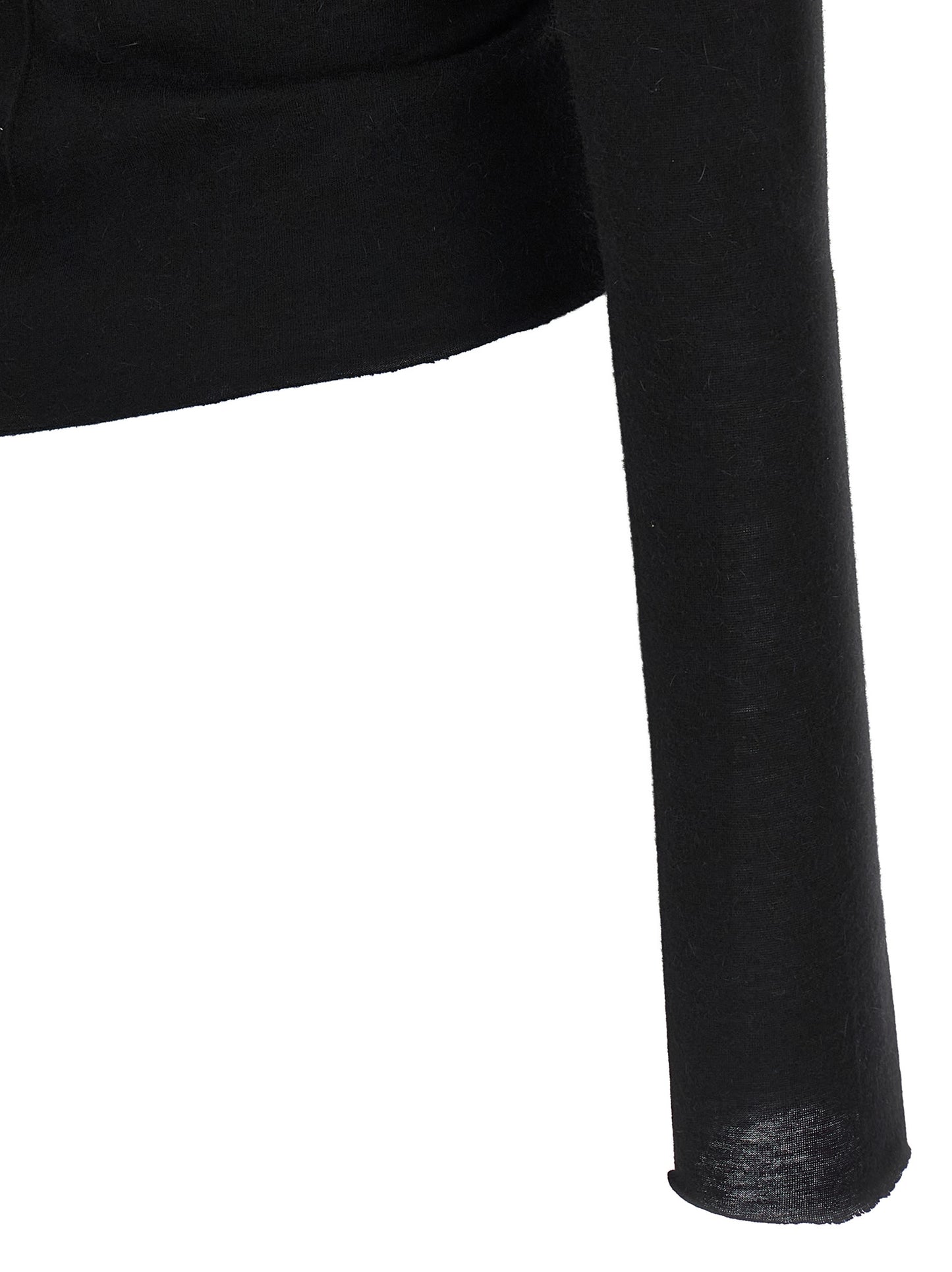 Rick Owens Allanah Ls T Sweater — Black Knitwear