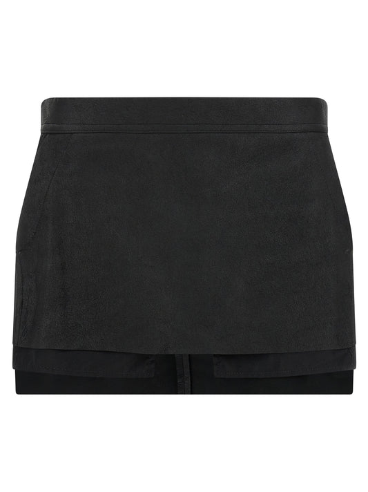 Rick Owens Fog Cutdff Mini Skirt