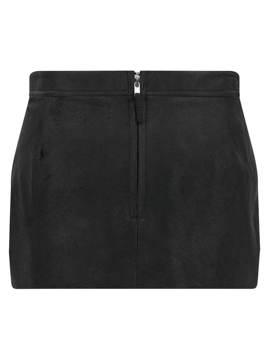 Rick Owens Fog Cutdff Mini Skirt