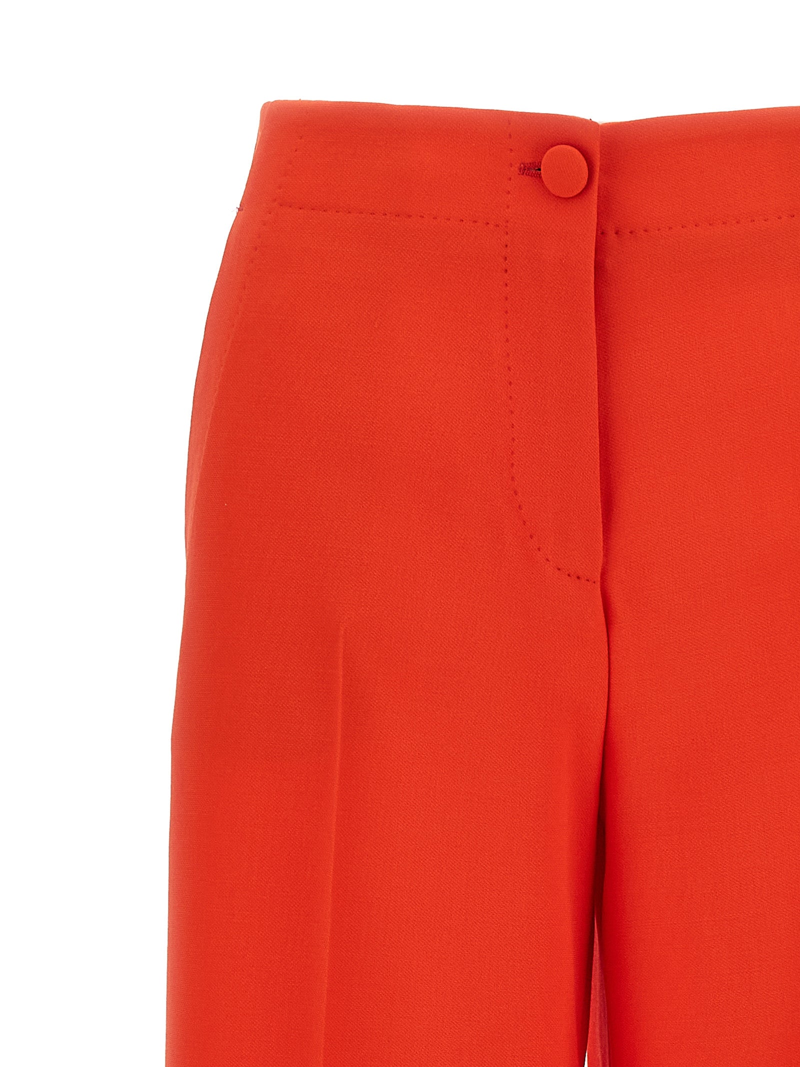 Brioni Camilla Trousers — Red Wool-Silk Pants