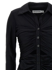 Self Portrait Black Jersey Cut Out Midi Dress