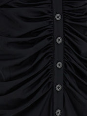 Self Portrait Black Jersey Cut Out Midi Dress