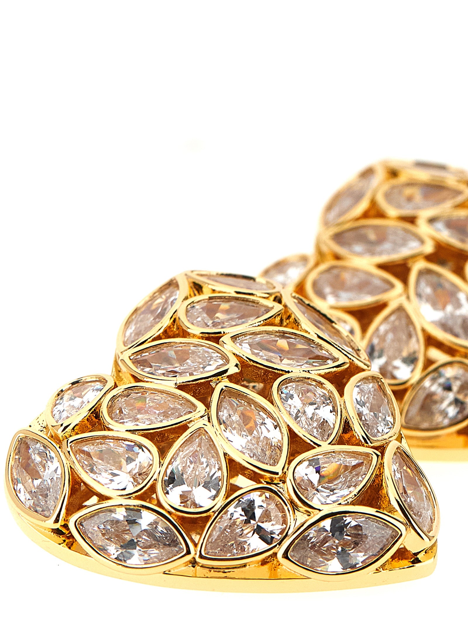 Self-Portrait Embellished Heart Earrings