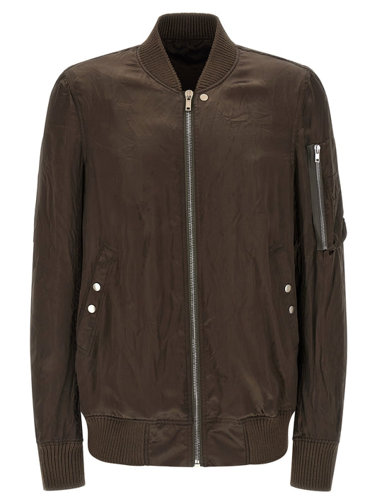 Rick Owens Classic Flight Bomber Jacket — Men's Brown