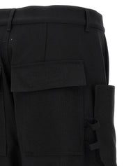 Rick Owens Stefan Cargo Trousers — Black Wool (Men)