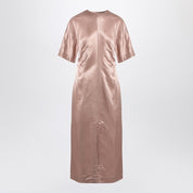 LouLou De Saison Long Antique Pink Dress in Linen & Silk
