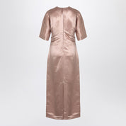 LouLou De Saison Long Antique Pink Dress in Linen & Silk