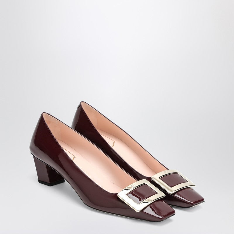 ROGER VIVIER Belle Vivier cuir verni bordeaux décolletés