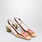 Roger Vivier Belle Vivier multicolour patent leather slingback