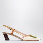 Belle Vivier multicolour patent leather slingback