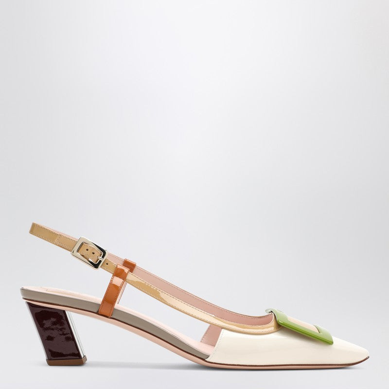 Belle Vivier multicolour patent leather slingback