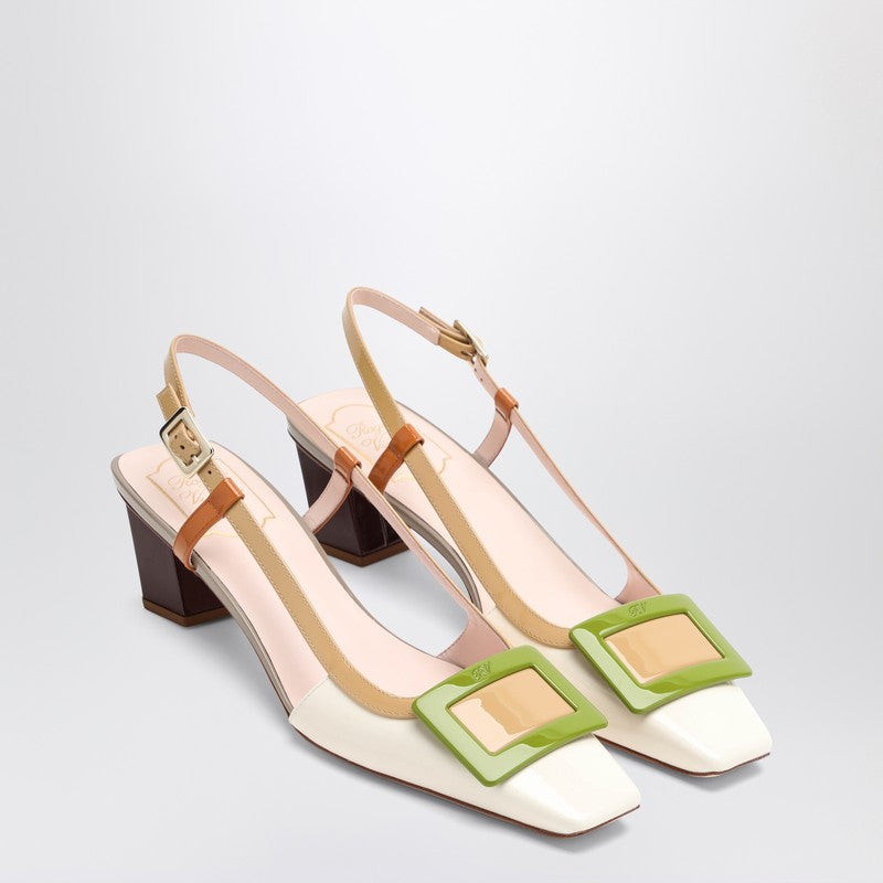 Belle Vivier multicolour patent leather slingback