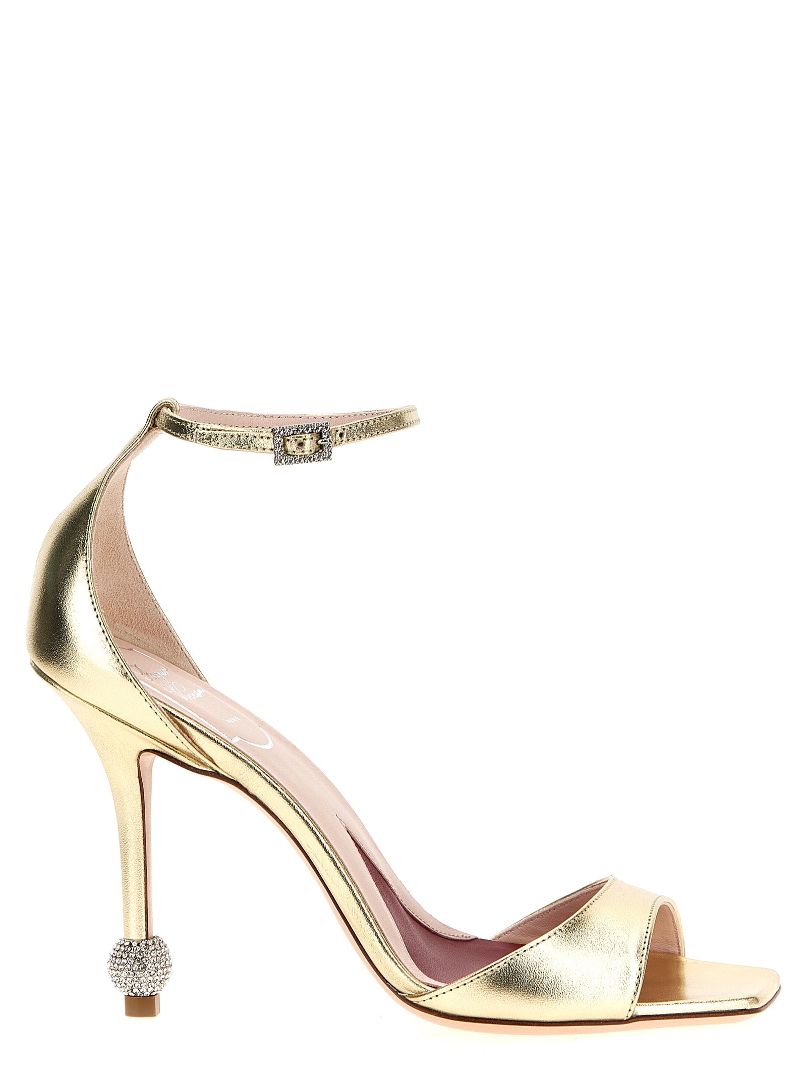 Roger Vivier Marlene Sandals — Gold 10cm Heel