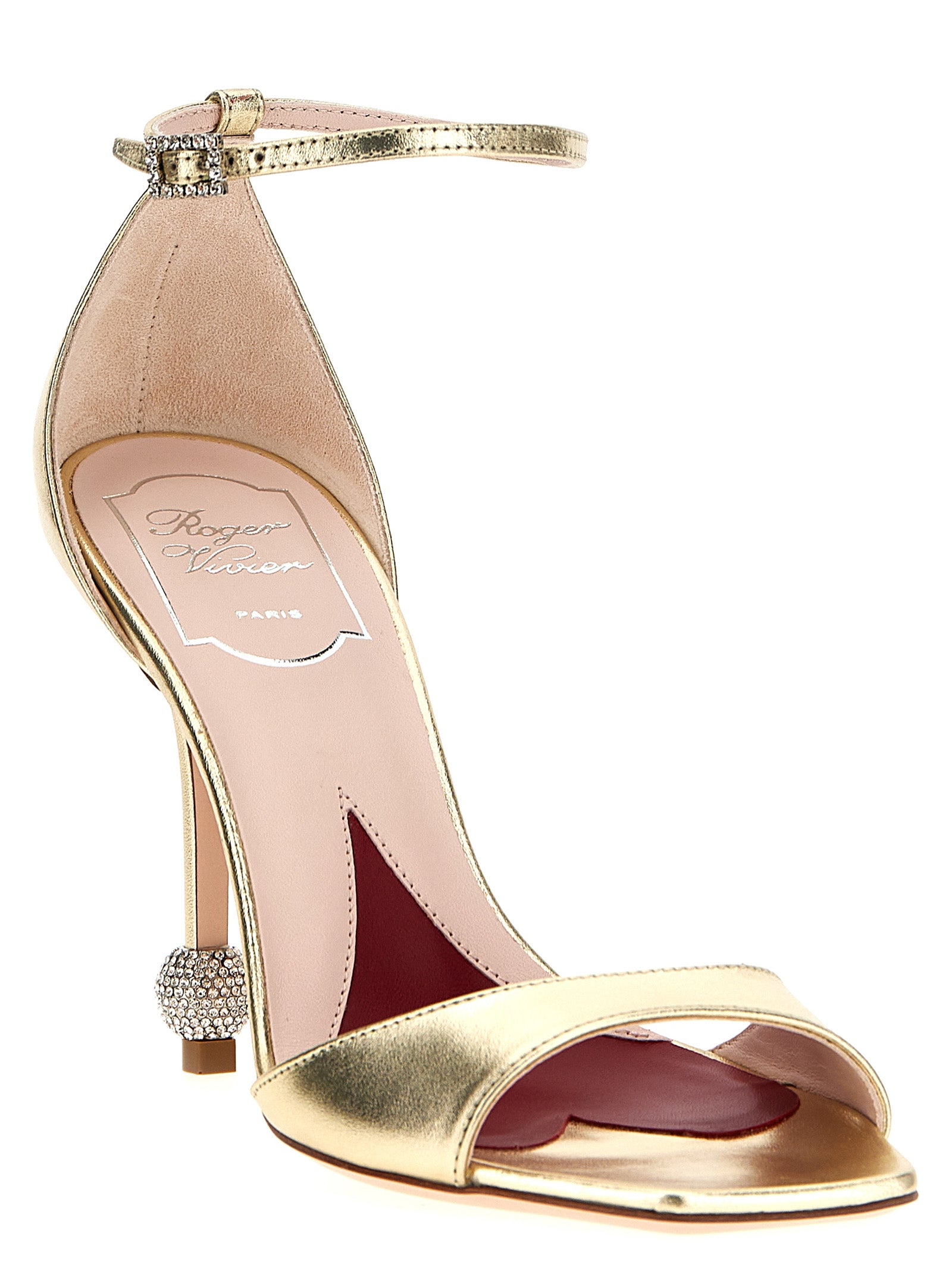 Roger Vivier Marlene Sandals — Gold 10cm Heel
