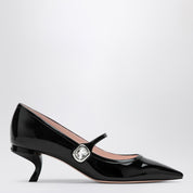 Black Patent Mary Jane Pumps — Roger Vivier Virgule 5.5cm