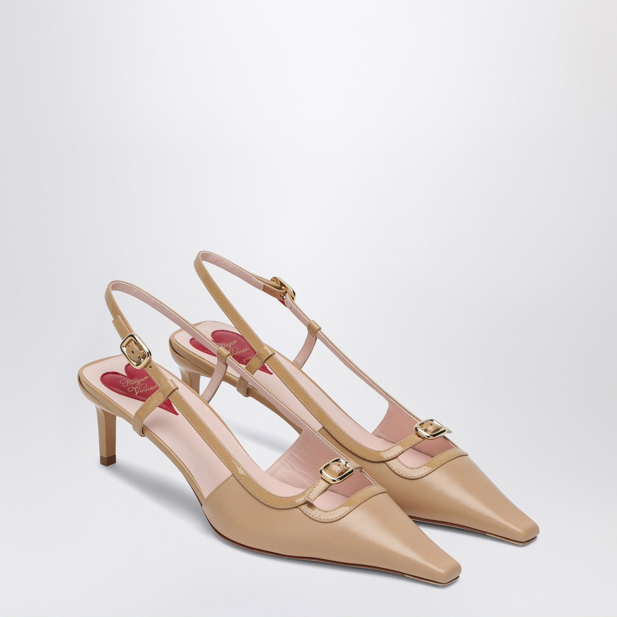 Desert leather décolletés Slingback — Roger Vivier