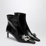 Roger Vivier Black Viv Canard leather ankle boots