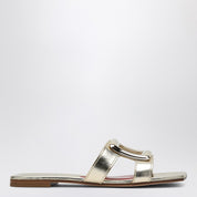 Roger Vivier Belle Vivier gold leather slipper
