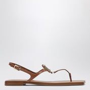 Roger Vivier Brown leather Viv by The Sea sandals