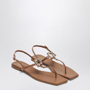 Roger Vivier Brown leather Viv by The Sea sandals