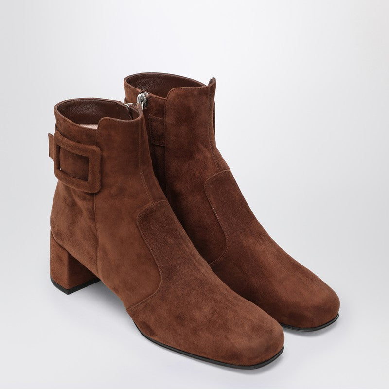 Roger Vivier Bottines Très Vivier en daim marron