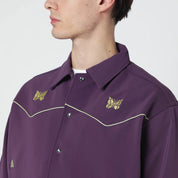 Needles Purple shirt with yellow embroidery