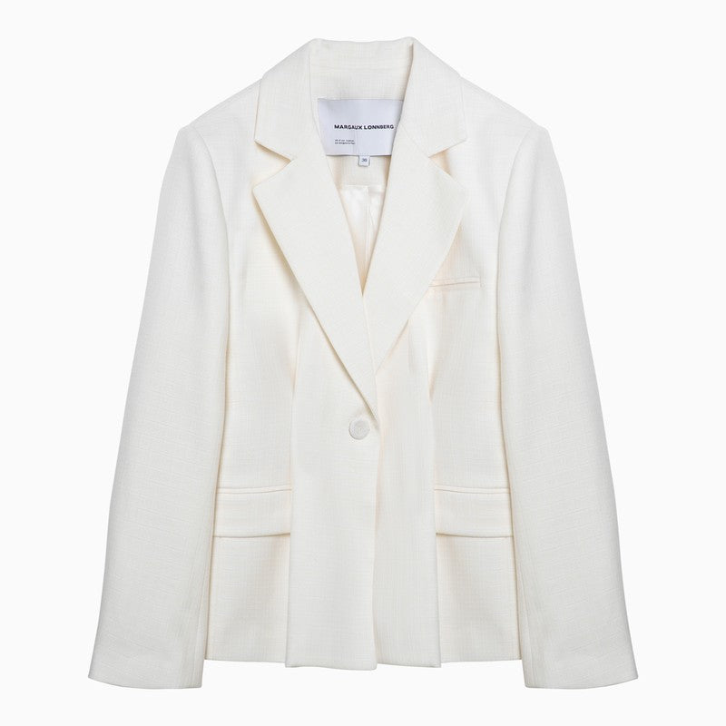 Margaux Lönnberg White Ryder single-breasted wool blend jacket