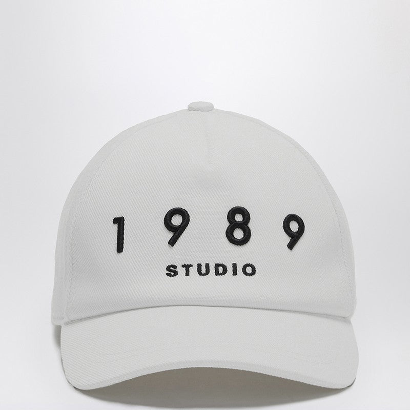 1989 Striped baseball patch cap with embroidered detail