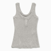 1989 STUDIO Light grey Waffle tank top