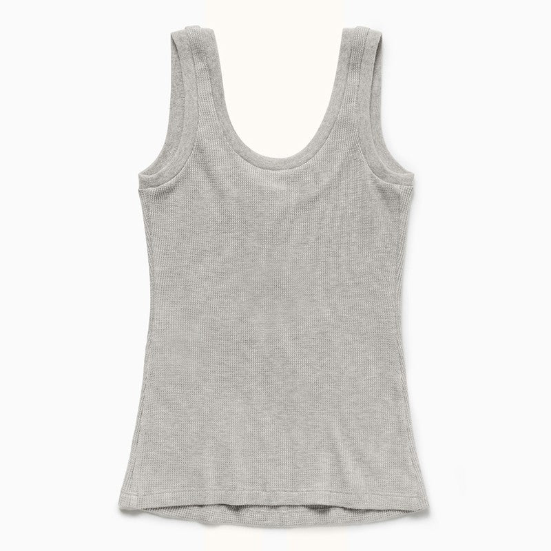 1989 STUDIO Light grey Waffle tank top