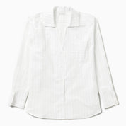 1989 STUDIO Striped l/s shirt dress white