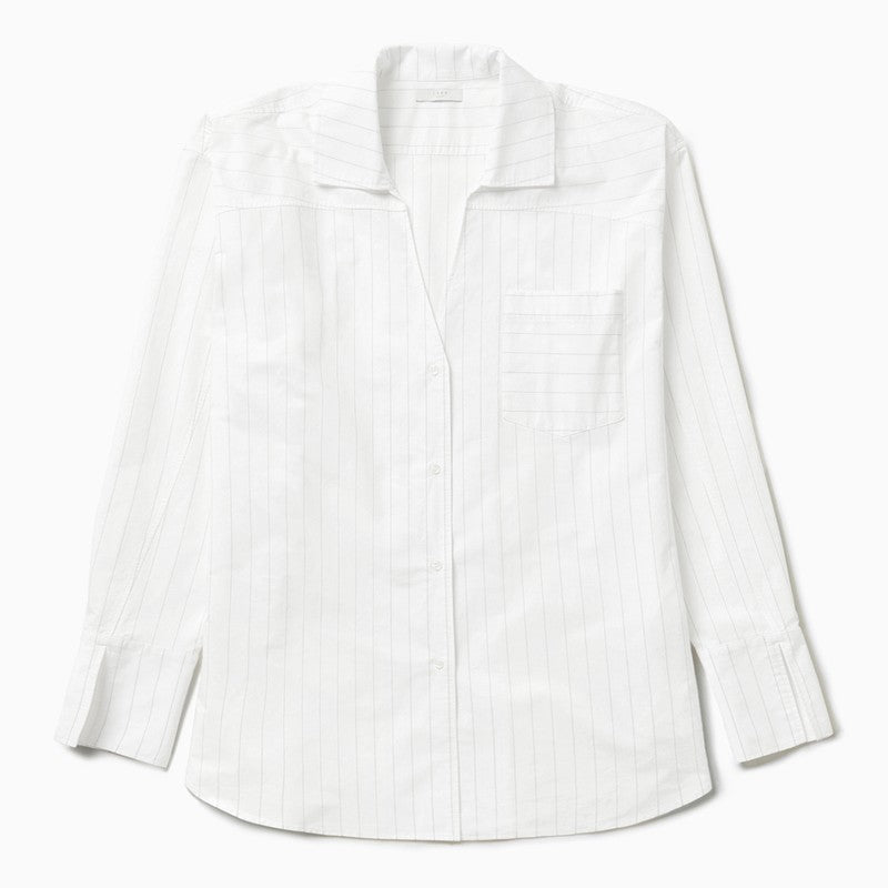 1989 STUDIO Striped l/s shirt dress white