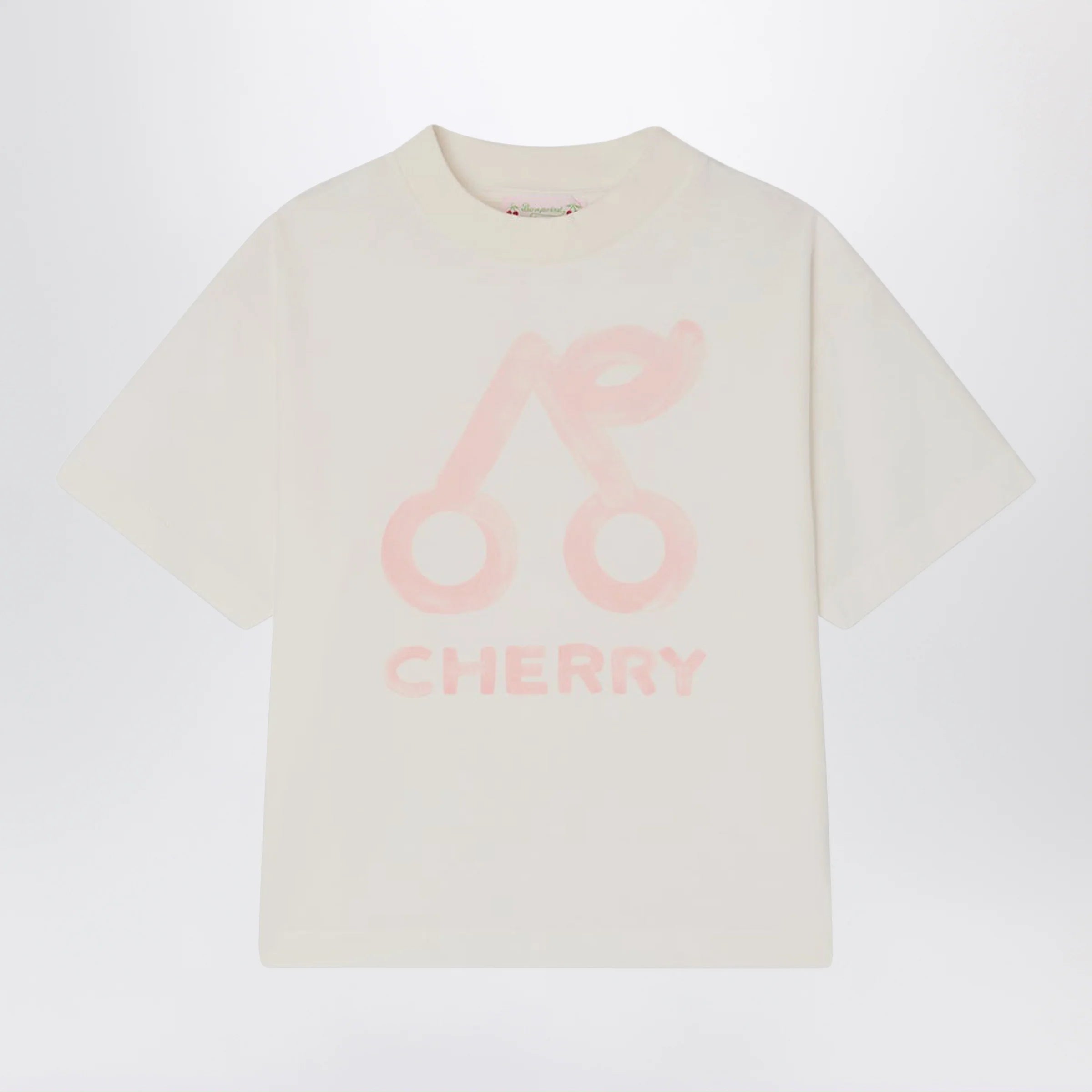 Bonpoint Lele White Cherry T-Shirt for Women — Topwear