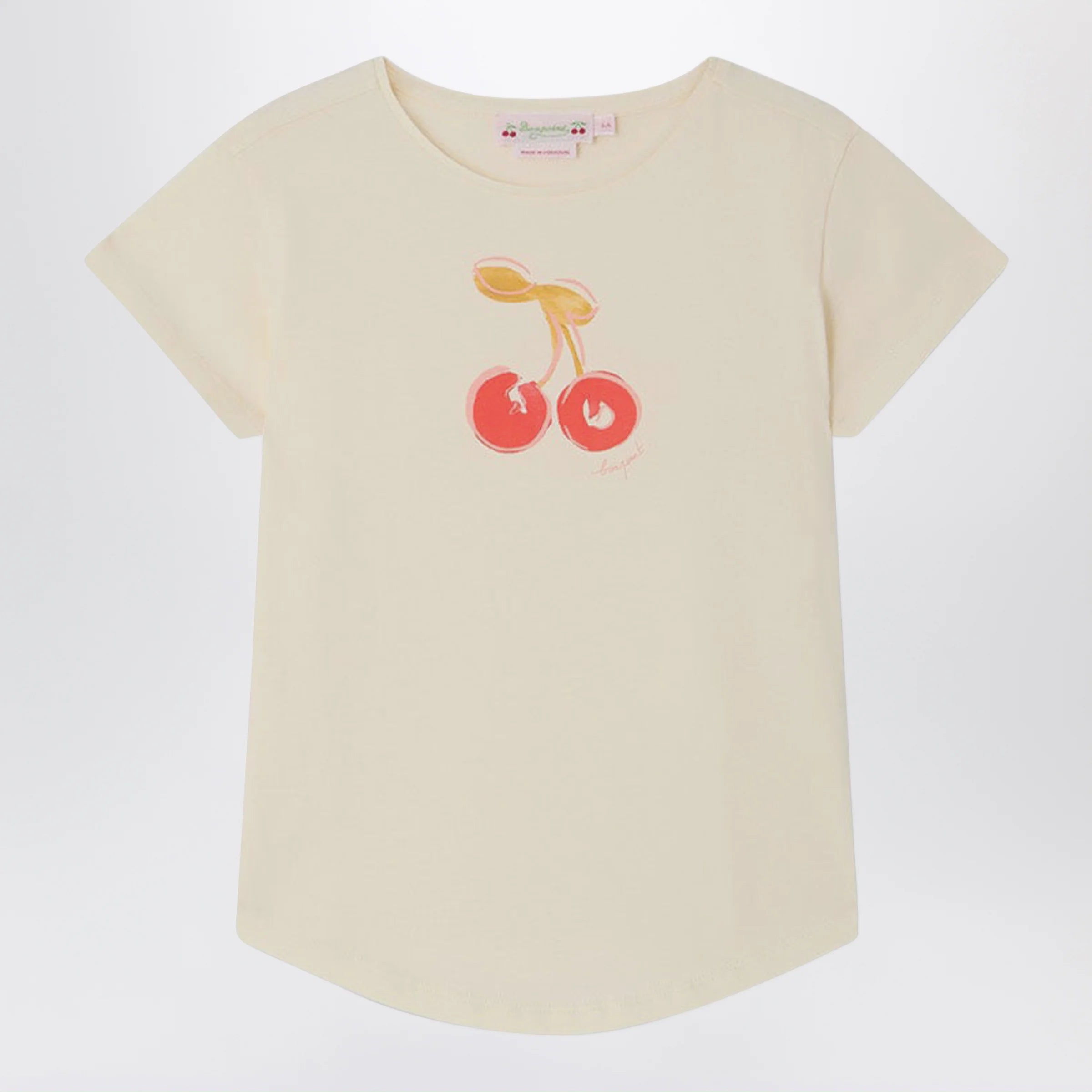 Bonpoint Aada Écru Cherry T-Shirt for Women — Topwear