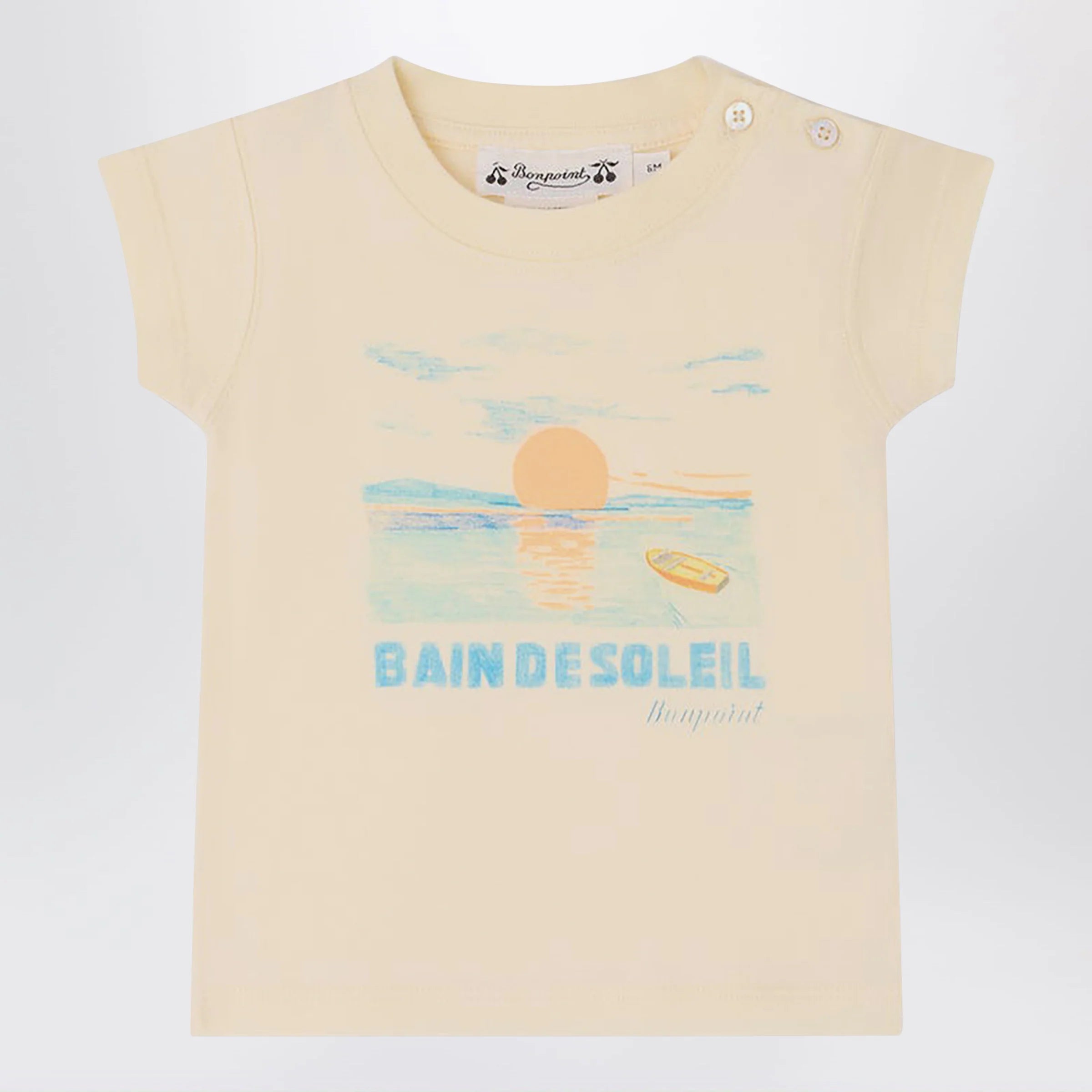 Bonpoint T-shirt Tom Ecru – Bain de Soleil Print Topwear