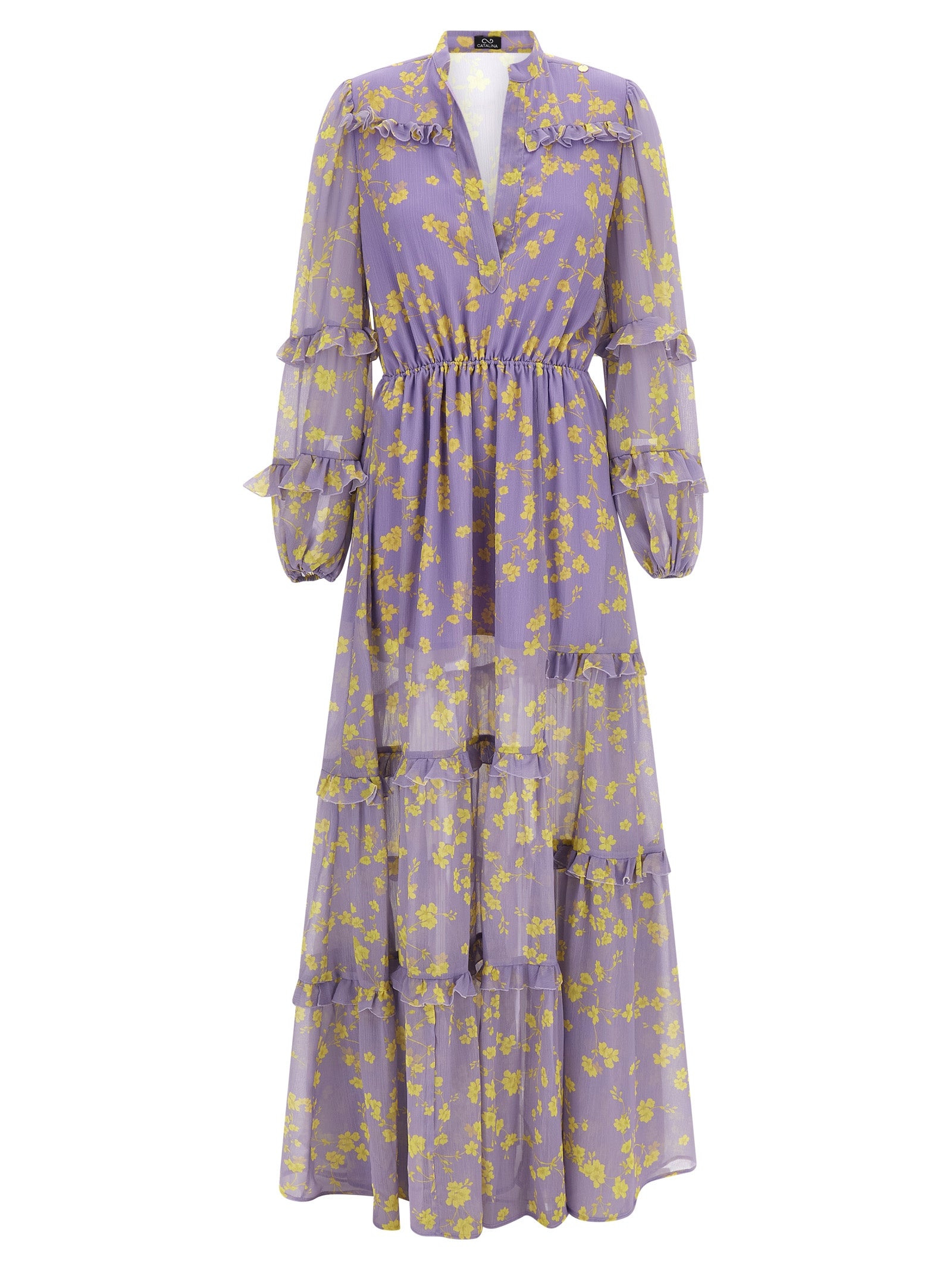 Catalina Chiffon Dress — Floral Maxi Dress for Women