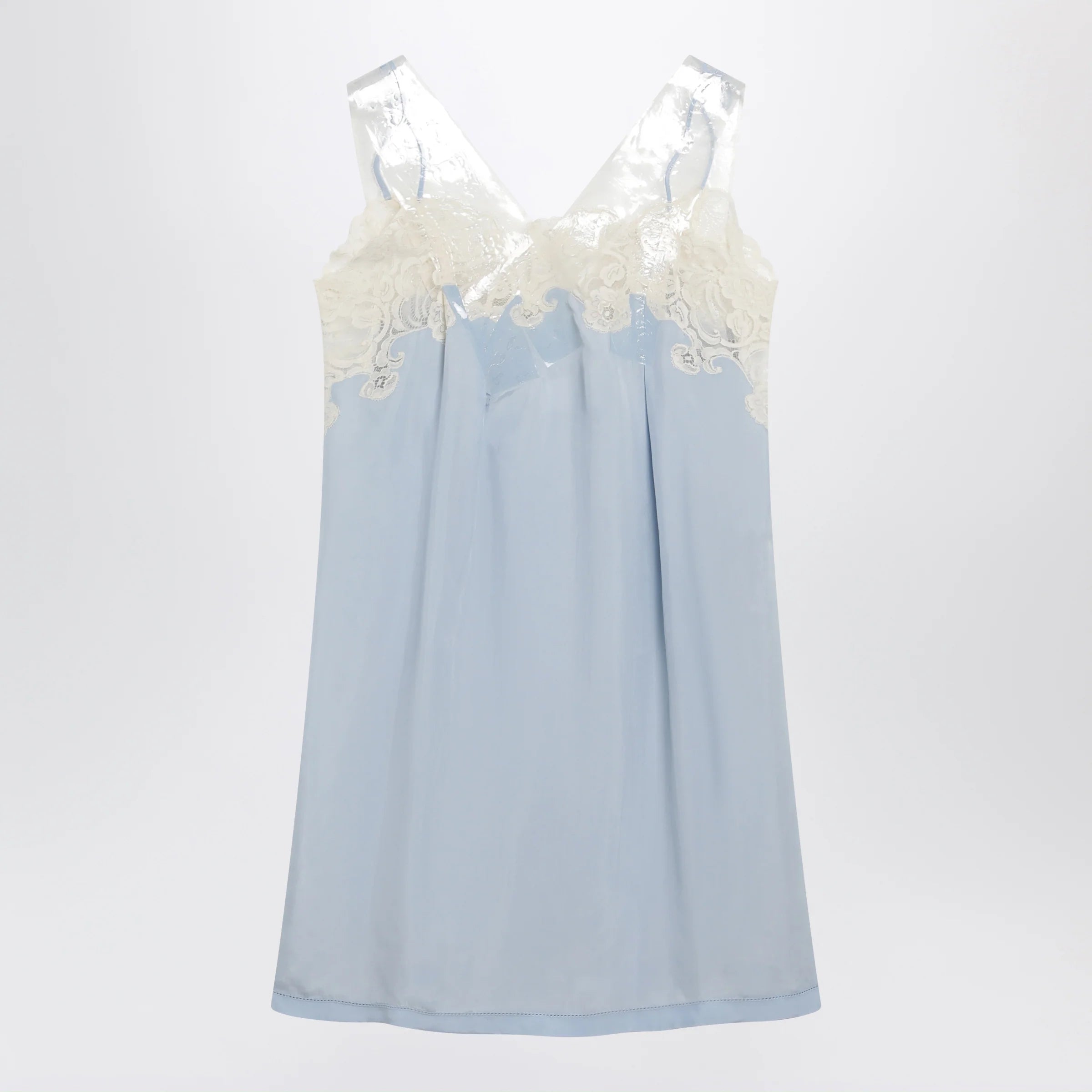Maison Margiela Taped slip dress in cupro light blue