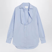 Maison Margiela Light blue blouse with folded collar