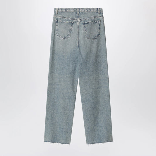 Maison Margiela Wide-leg jeans in cotton in ice blue