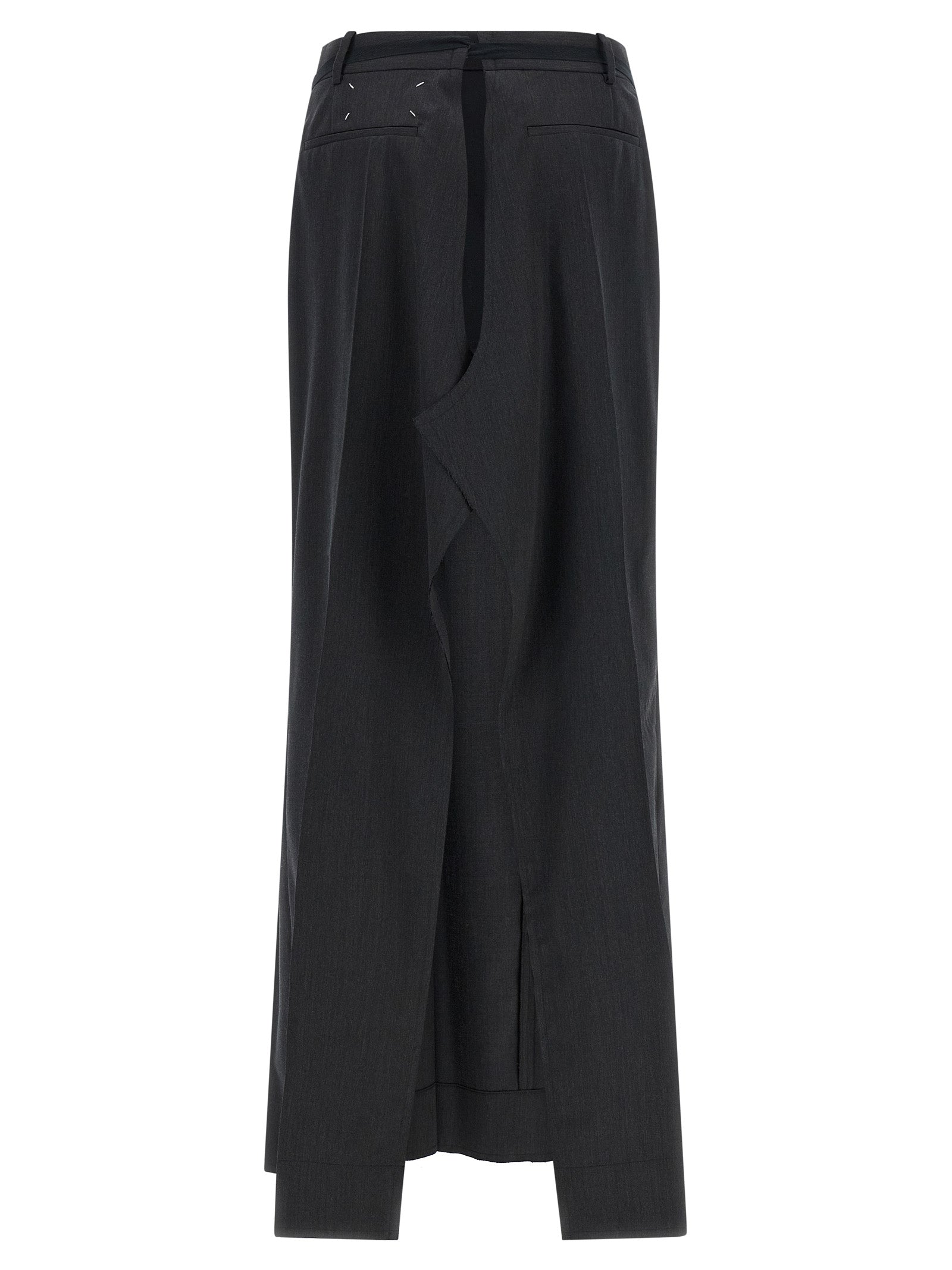 Maison Margiela Skirts — Raw Cut Hem Wool Skirt