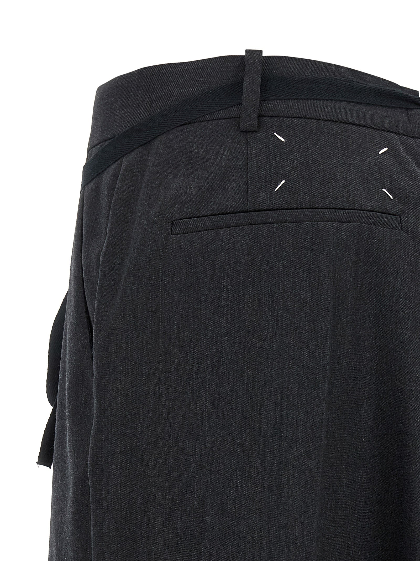 Maison Margiela Skirts — Raw Cut Hem Wool Skirt