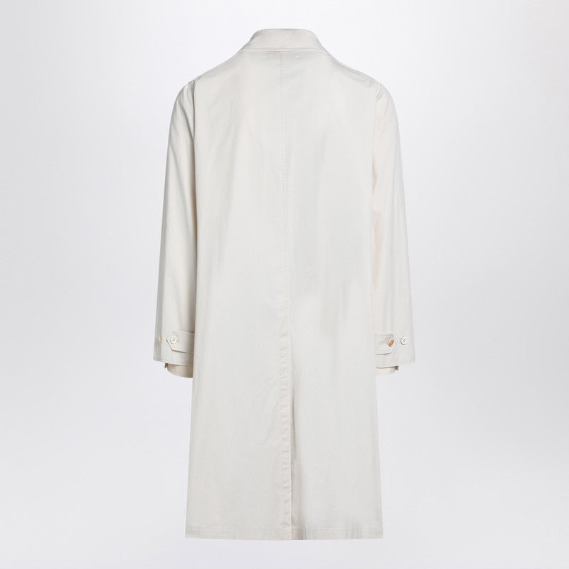 Trench-coat simple boutonnage Maison Margiela en coton ivoire