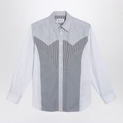 Maison Margiela Striped patchwork cotton shirt