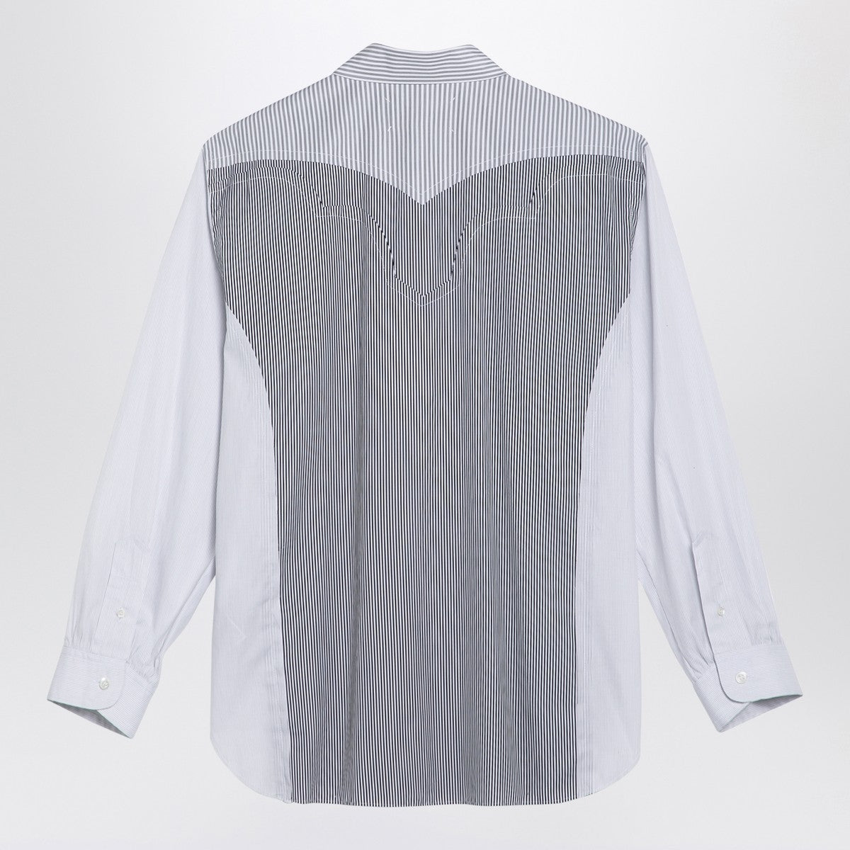 Maison Margiela Striped patchwork cotton shirt
