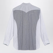 Maison Margiela Striped patchwork cotton shirt