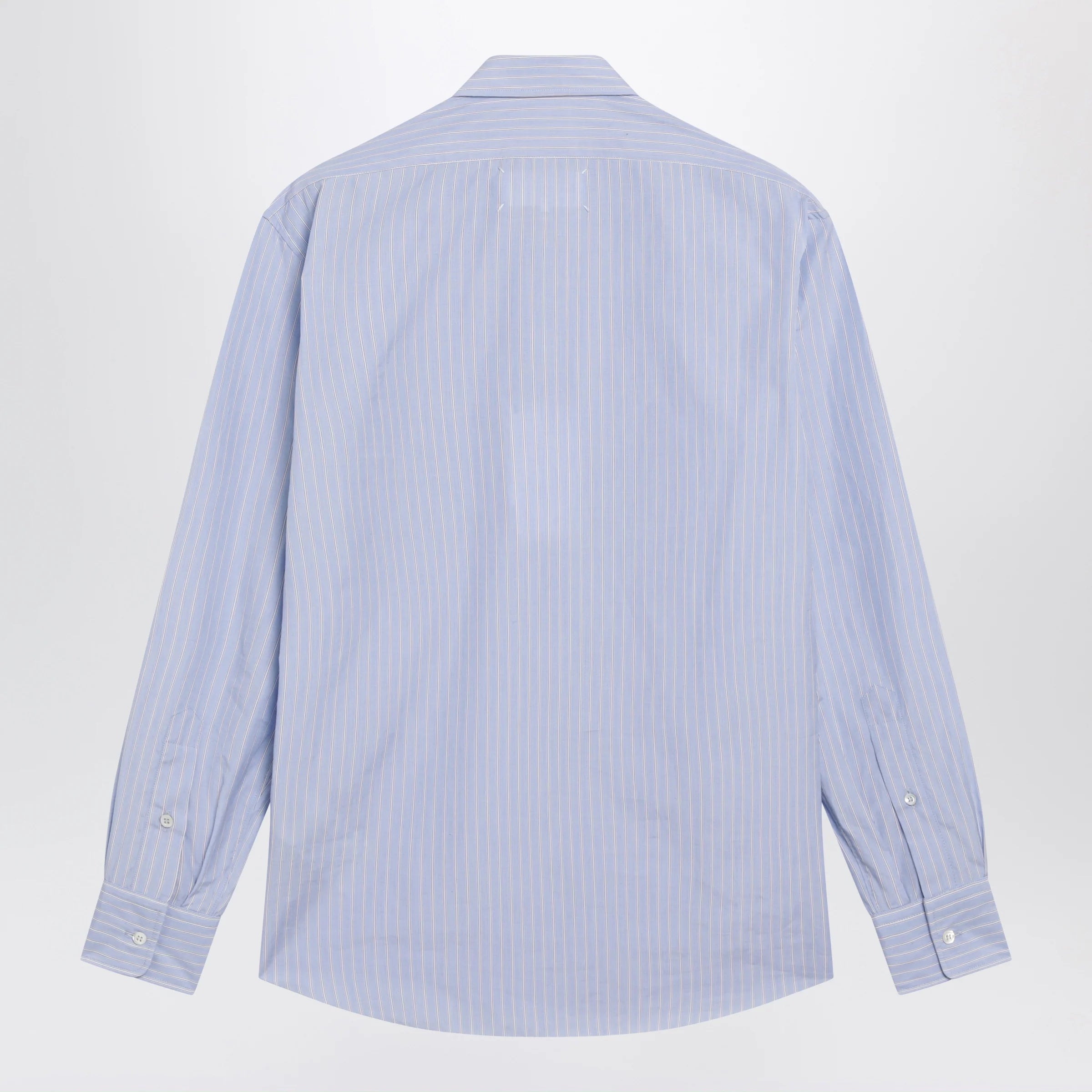 Maison Margiela Striped shirt in light blue cotton